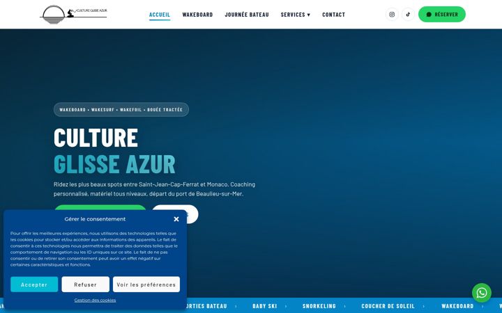 Screenshot of cultureglisseazur.fr