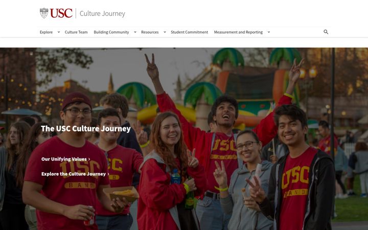 Screenshot of culturejourney.usc.edu