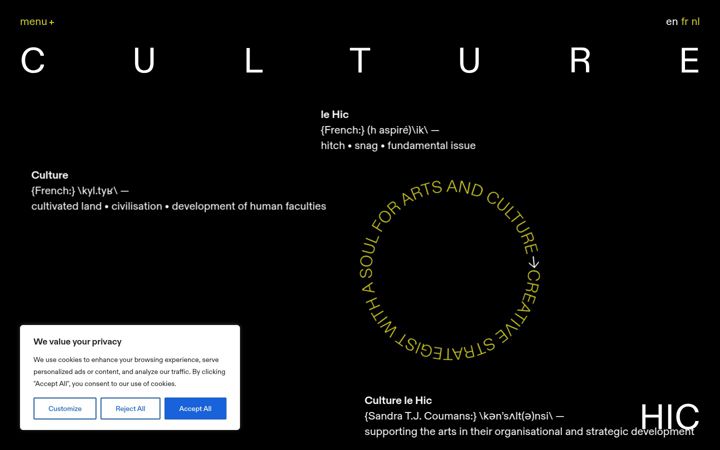Screenshot of culturelehic.eu