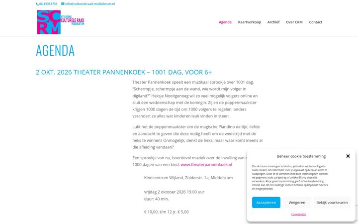 Screenshot of cultureleraad-middelstum.nl