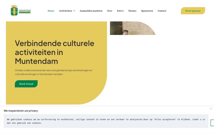 Screenshot of cultureleraadmuntendam.nl