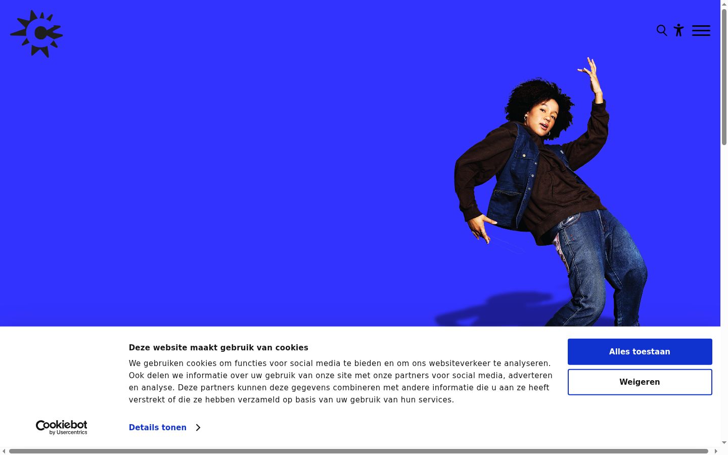 Captura de pantalla del banner de consentimiento mostrado antes de cualquier interacción