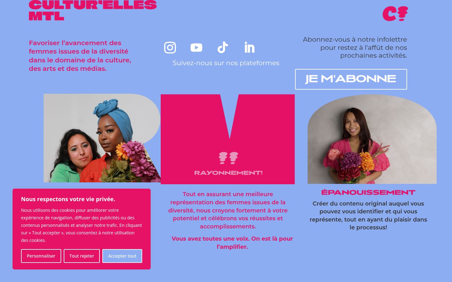 Captura de ecrã do banner de consentimento apresentado antes de qualquer interação