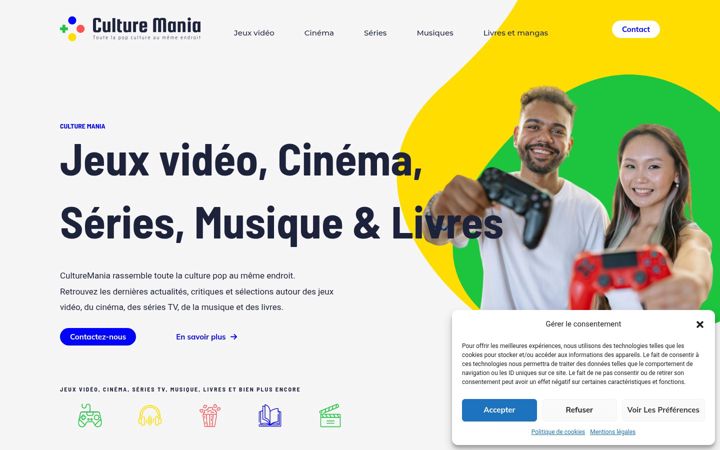 Screenshot of culturemania.fr