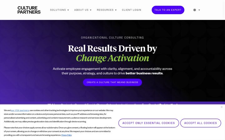 Screenshot of culturepartners.com
