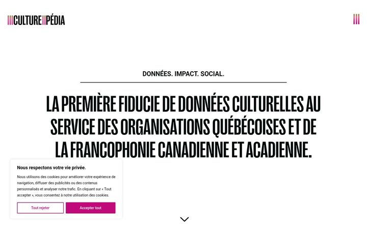 Screenshot stránky culturepedia.ca