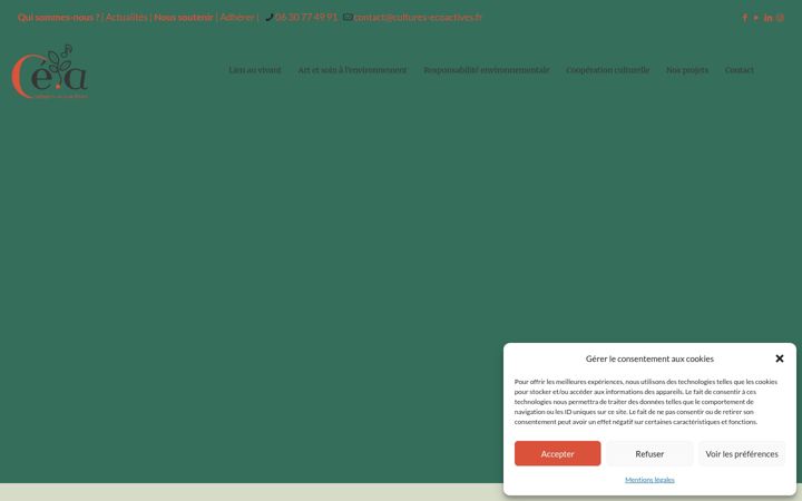 Screenshot van cultures-ecoactives.fr