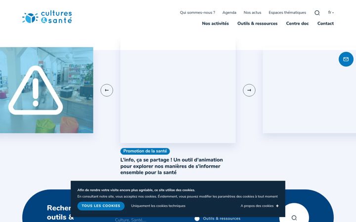 Screenshot of cultures-sante.be