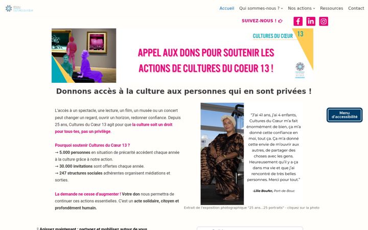 Screenshot van culturesducoeur13.fr