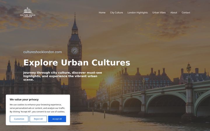 Screenshot of cultureshocklondon.com
