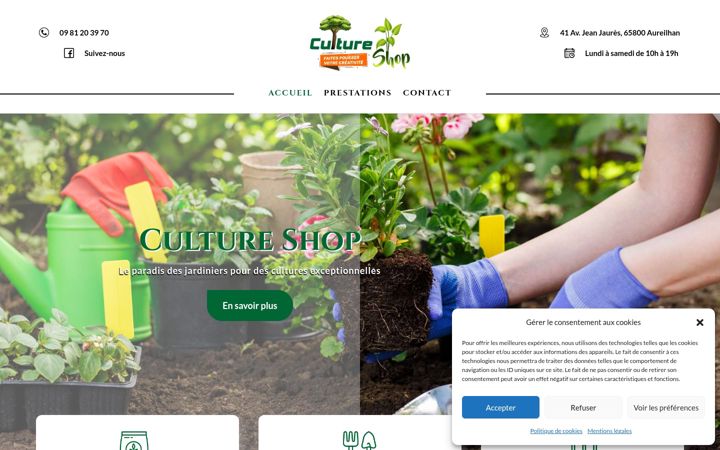 Screenshot of cultureshop-65.fr