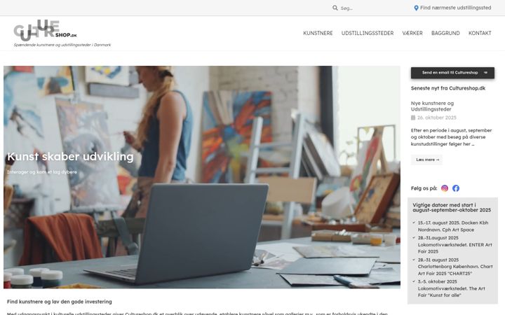Screenshot of cultureshop.dk