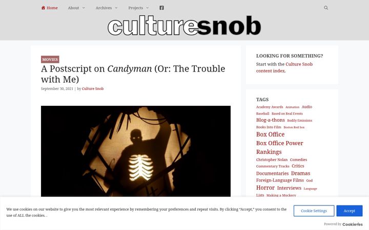 Screenshot of culturesnob.net
