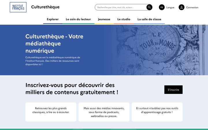 Screenshot of culturetheque.com