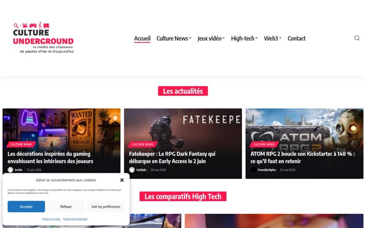 Screenshot of cultureunderground.fr