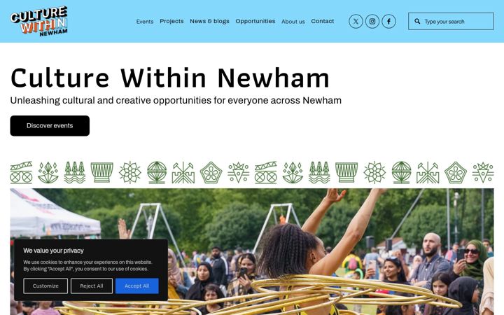 Screenshot of culturewithin.org.uk