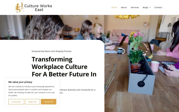 Screenshot of cultureworkseast.co.uk