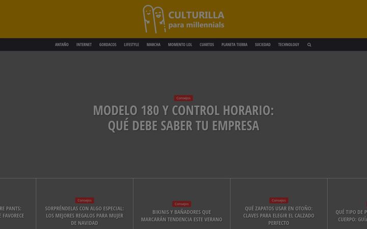 Screenshot of culturillaparamillennials.com