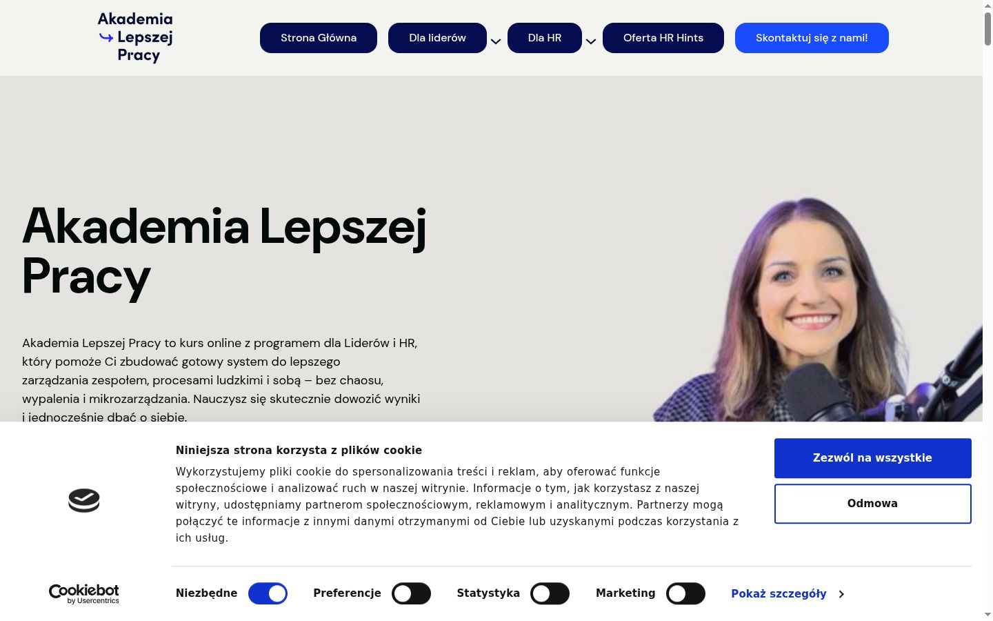 Screenshot of the consent banner shown before any interaction