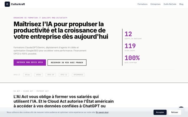Screenshot van culturkraft.fr