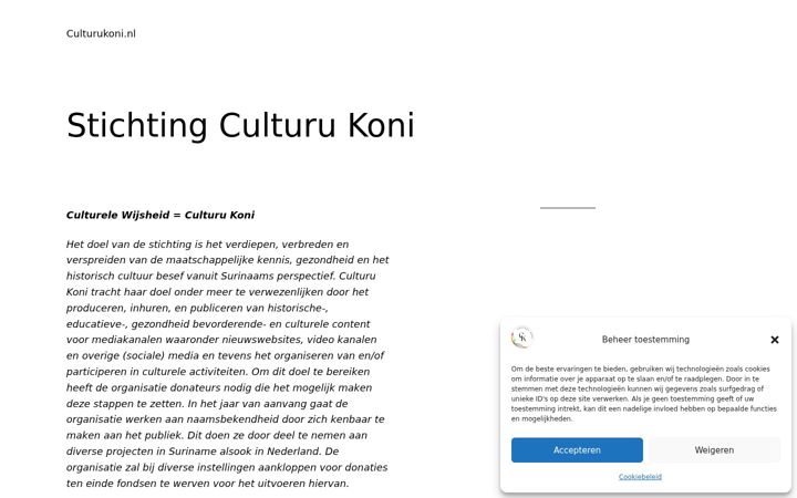 Screenshot of culturukoni.nl