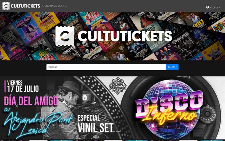 Екранна снимка на cultutickets.com