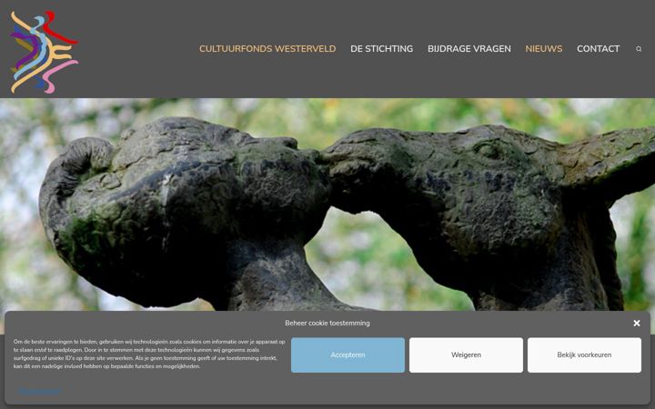 Screenshot of cultuurfondswesterveld.nl