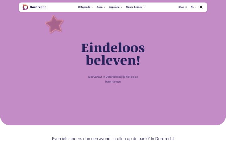 Screenshot of cultuurindordrecht.nl