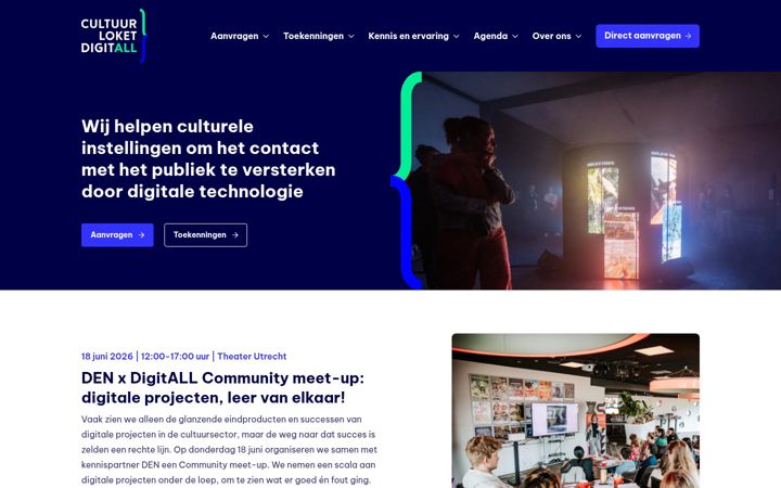 Screenshot of cultuurloketdigitall.nl