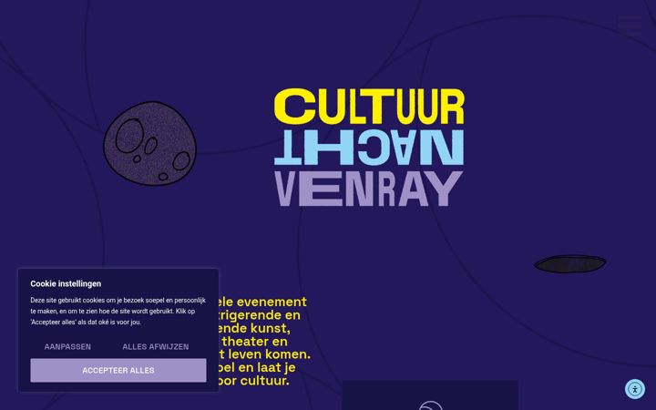 Zrzut ekranu cultuurnachtvenray.nl