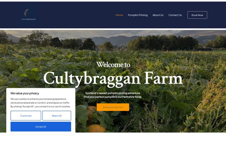 Screenshot of cultybragganfarm.com