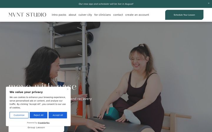 Screenshot of culvercitypilates.com