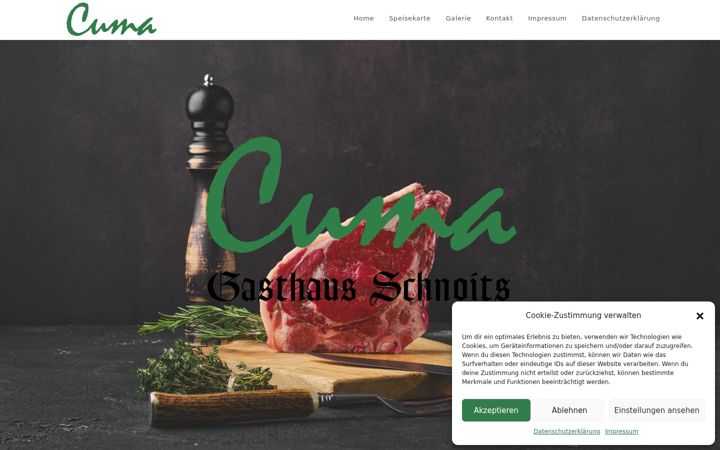 Screenshot of cumagasthaus.de