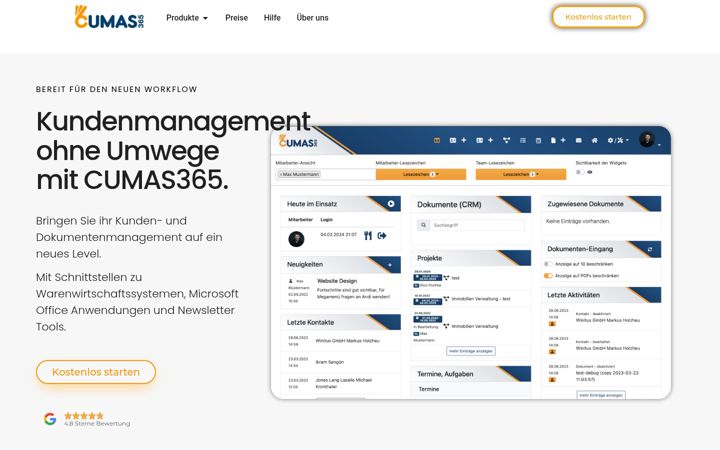 Screenshot of cumas365.com