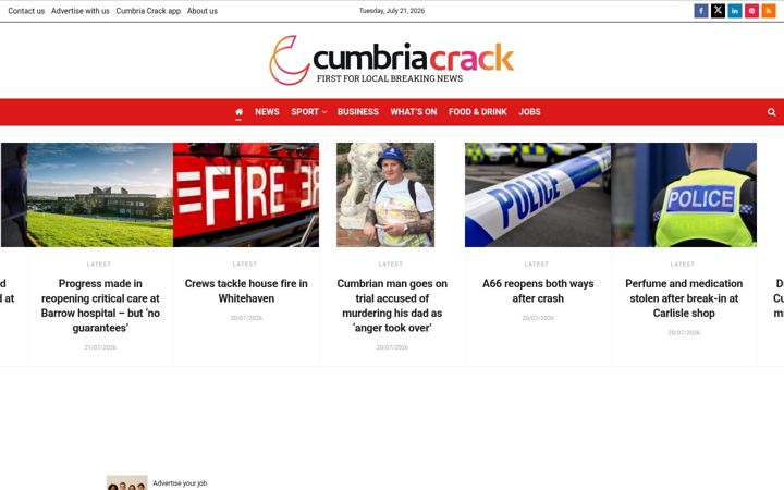 Screenshot di cumbriacrack.com