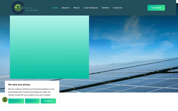 Skærmbillede af cumbrianrenewables.co.uk
