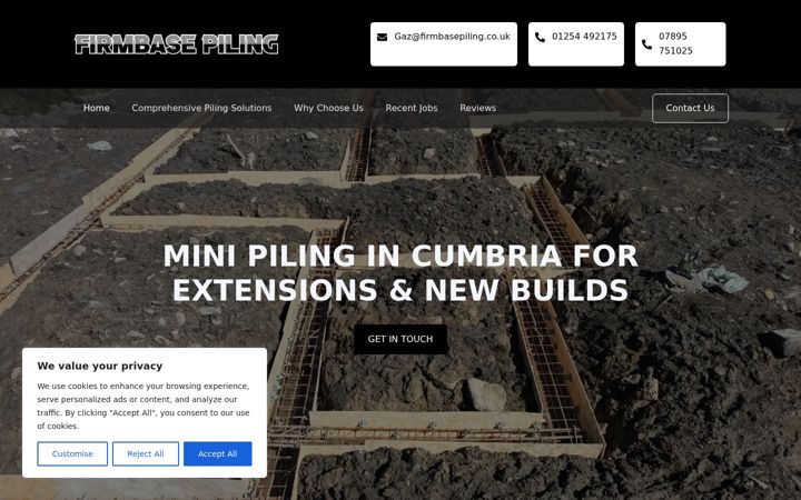 Screenshot of cumbriapiling.co.uk
