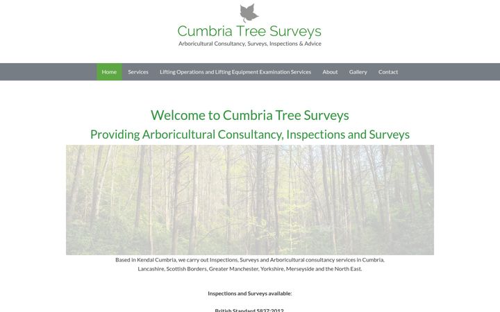 Screenshot of cumbriatreesurveys.co.uk