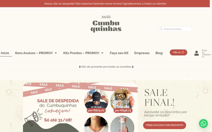 Screenshot von cumbuquinhas.com.br