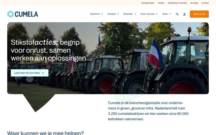 Screenshot of cumela.nl