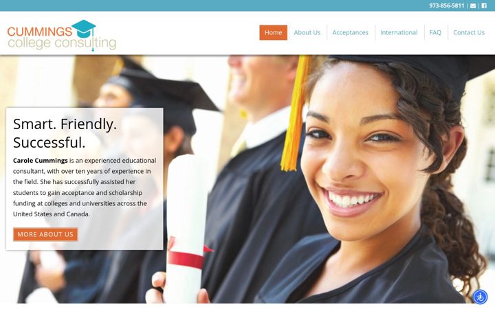 Screenshot of cummingscollegeconsulting.com