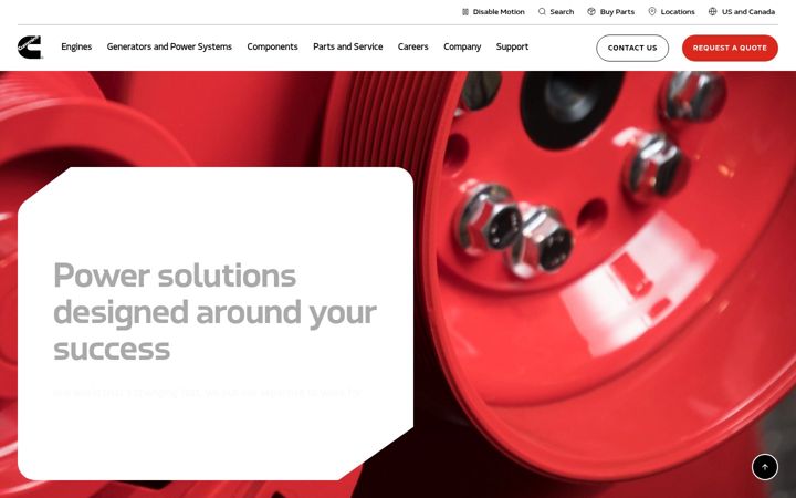 Screenshot of cummins.com