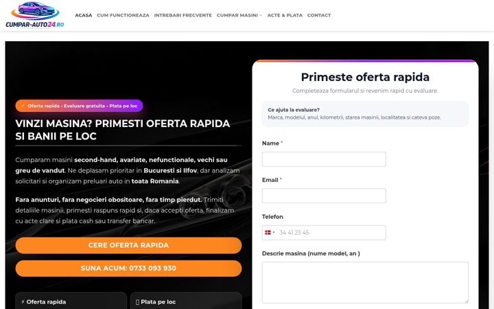 Zrzut ekranu cumpar-auto24.ro