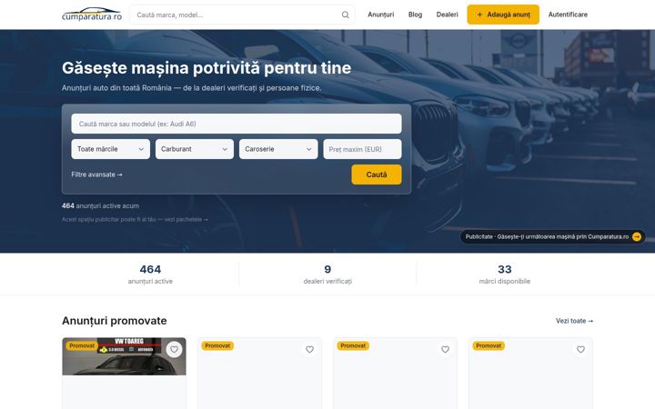 Screenshot of cumparatura.ro