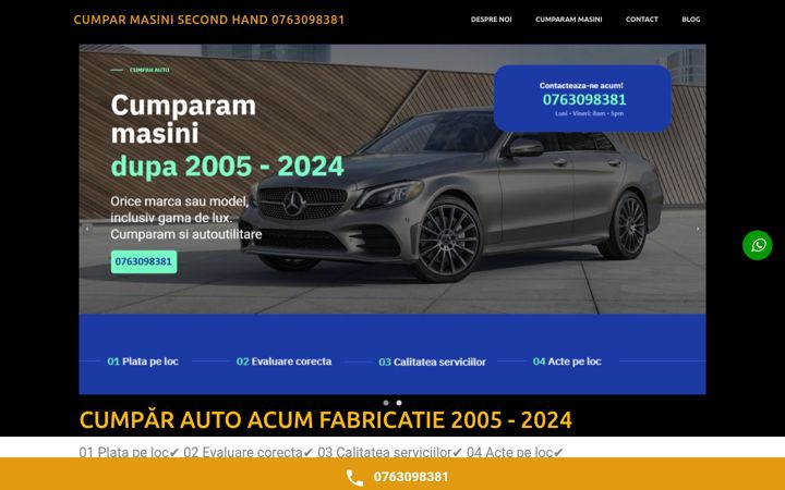 Screenshot of cumparmasinisecondhand.ro