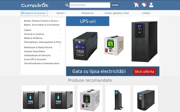 Screenshot of cumparok.ro