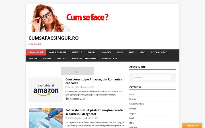 Ekrano kopija cumsafacsingur.ro