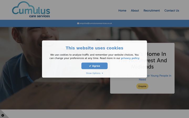 Screenshot of cumuluscareservices.co.uk