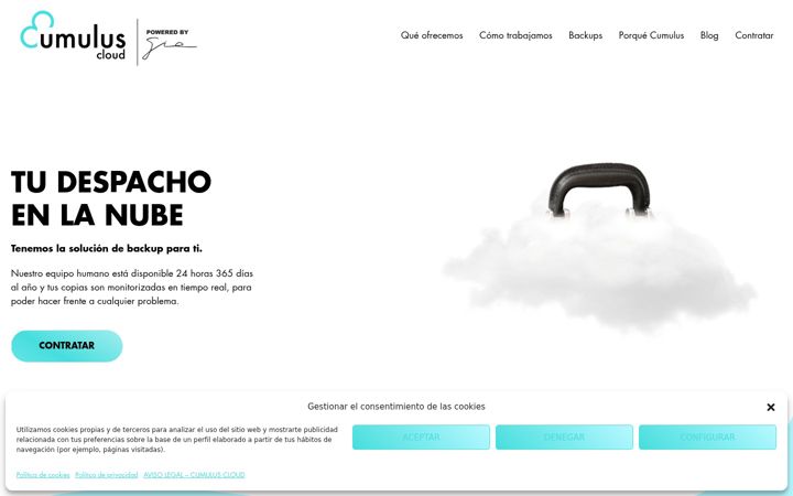 Screenshot of cumuluscloud.es