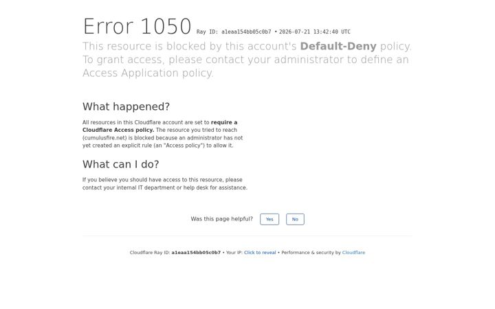 Screenshot of cumulusfire.net